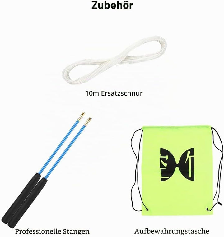 Diabolo Freiläufer mit kugellager Dreifache Lagerung Set, 4 Farben Dreifach Gelagertes Diabolo mit E