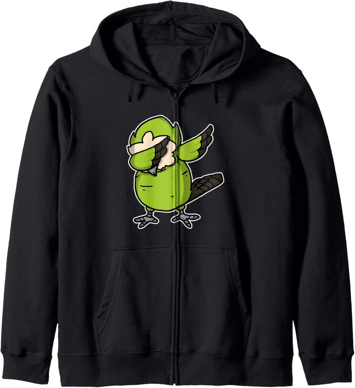 Lustiges Dabbing Kakapo Geschenk Grüner Papagei Dab Dance Kapuzenjacke