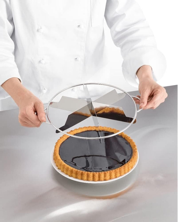 Tortenteiler | Rund | Edelstahl |Kuchenteiler | Kuchen Slicer Tortenteiler | Kunststoff Tortenteiler