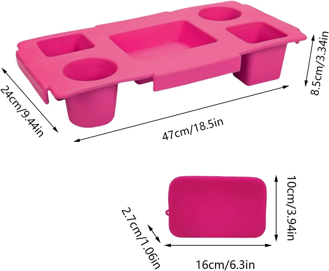 Strandtasche Getränkehalter Topper Snacks Und Getränkehalter Für Warmes Rosa., Warmes Rosa.