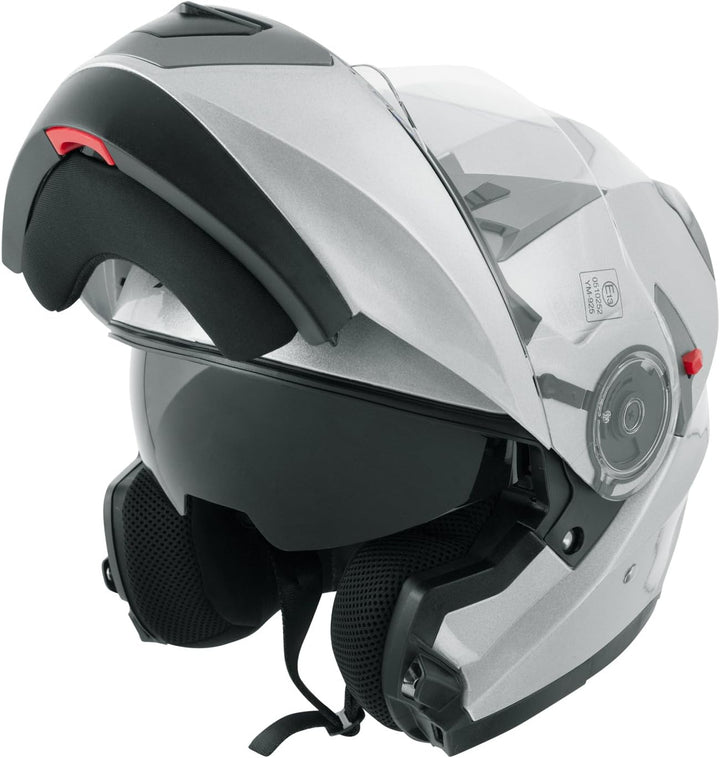 Helm Klapphelm Innensonnenblende Motorradhelm Modular Silber M