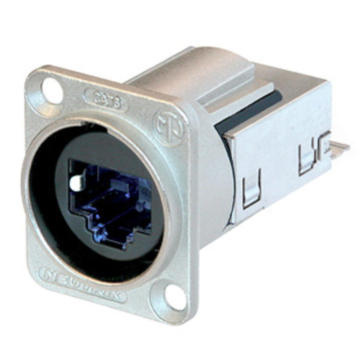Neutrik NE8FDY-C6 D-Form CAT6 Einbaubuchse im Nickel Gehäuse