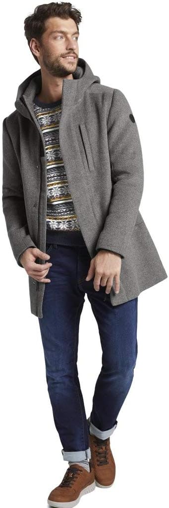 TOM TAILOR Herren Pullover &amp; Strickjacken winterlicher Jacquard-Pullover Blue Jacquard,XL,20841,6000