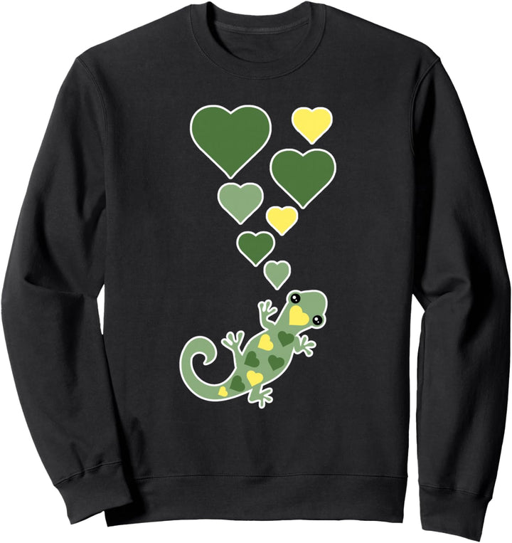 Netter Gecko mit Herzen Sweatshirt