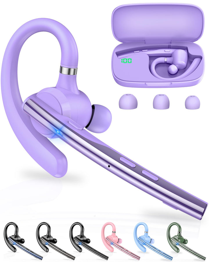 New Bee Bluetooth Headset mit 72h Spielzeit Bluetooth V5.1 Freisprech Headset Handy mit LED Ladecase