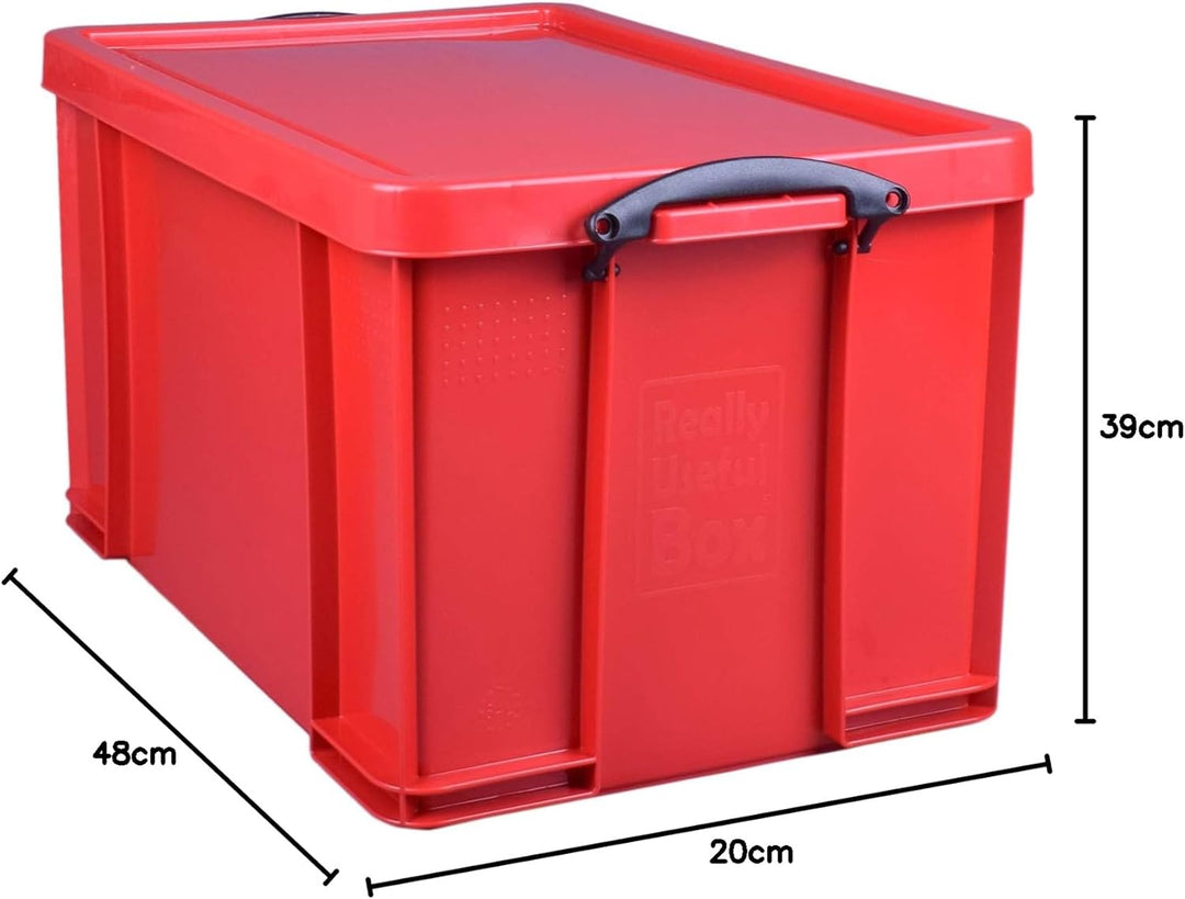 Really Useful Aufbewahrungsbox, Kunststoff, 84 l, Rot