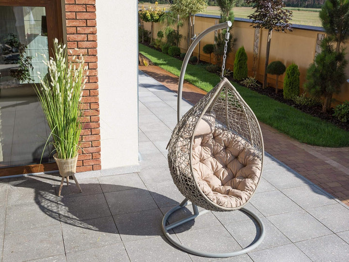 Hängesessel Kissen, Polster, Auflage für Polyrattan &amp; Rattan Hängeschaukel, Sitzauflage für Hängekor
