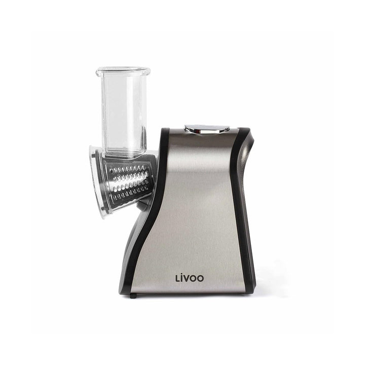 LIVOO DOP192 Multifunktionale elektrische Reibe, Edelstahl, Schwarz