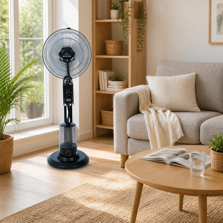 Ventilator mit Zerstäuber auf Fuss, Tank 3,2 l, Fernbedienung