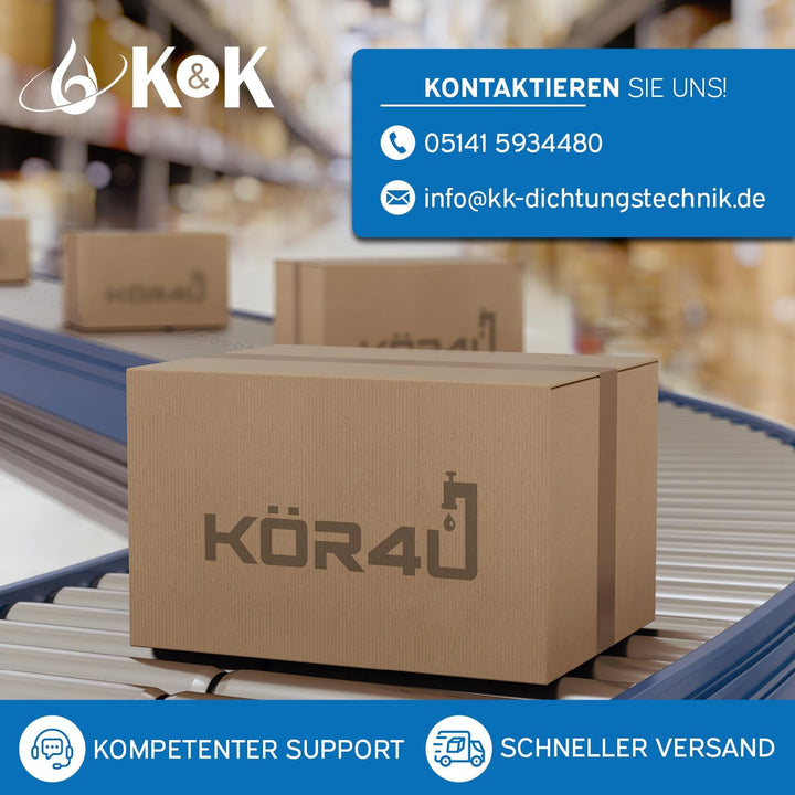 kör4u Premium Antivibrationsmatte 60x60x1cm &amp; kör4u Zwischenbaurahmen weiss mit Ausziehplatte, Stahl