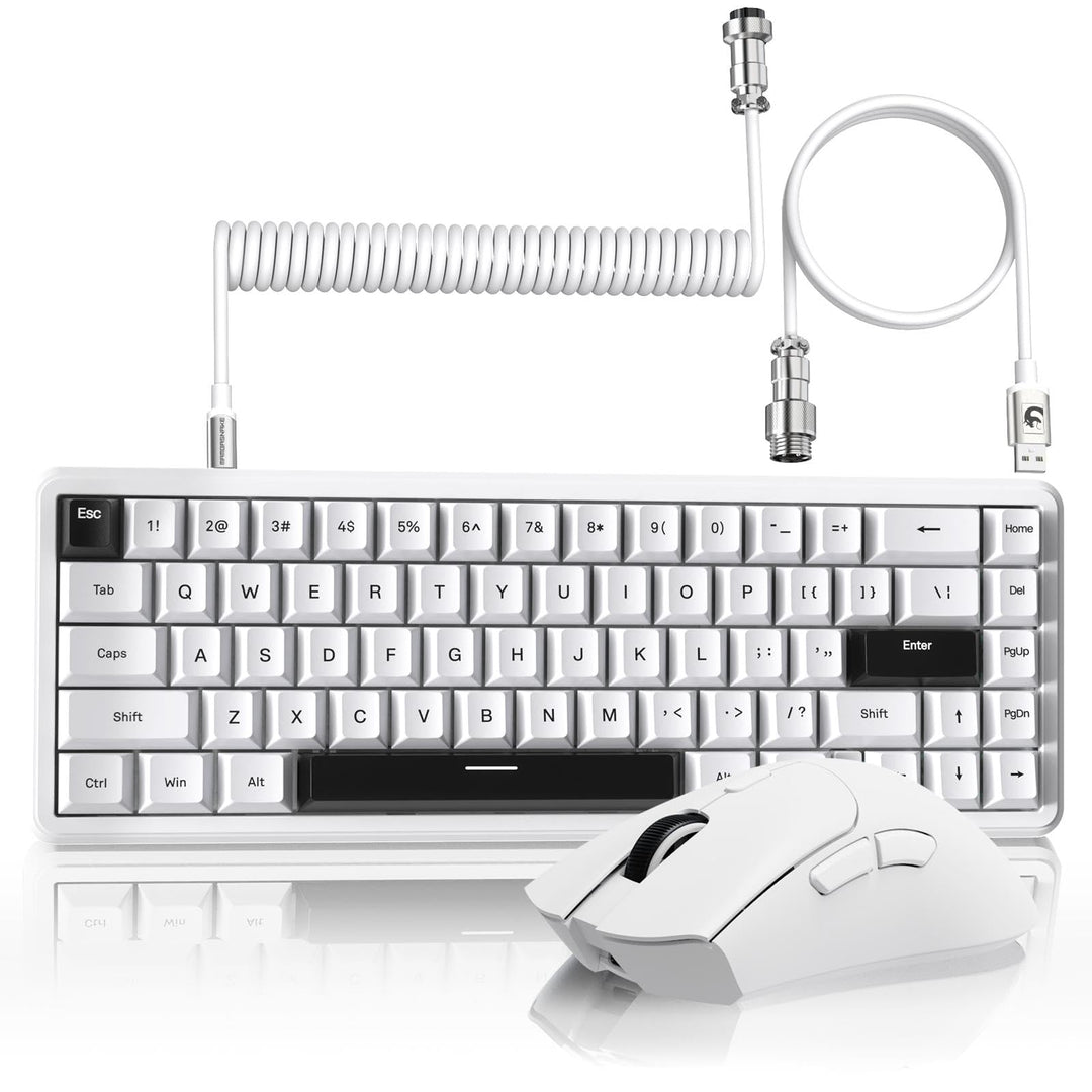 MAMBASNAKE x ATTACK SHARK Wired Gaming Tastatur und Maus Combo, X65HE Gaming Keyboard and Mouse Set