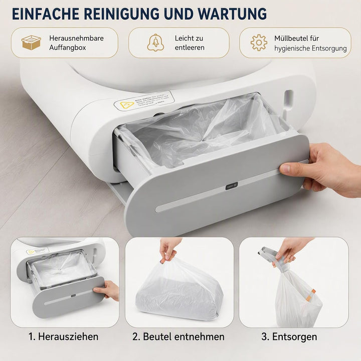 Selbstreinigende Katzentoilette Elektrisch Self mit APP Steuerung
