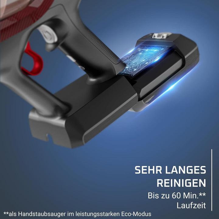 Rowenta X-Pert 6.80 kabelloser Akku-Stabstaubsauger, leistungsstarke 100 AW X-pert 6.80 Weinrot, X-p