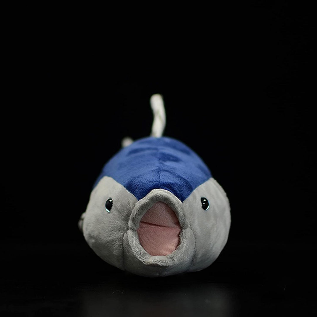 lilizzhoumax Blauer Thunfisch Plüschtier 40 cm, realistisch gestaltetes weiches Meeresfisch-Kuschelt