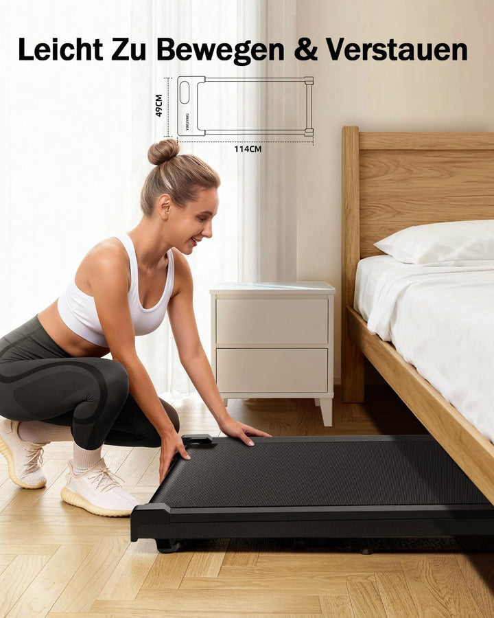 Walking Pad Klein, 6 km/h Laufband für Zuhause &amp; Büro Schreibtisch
