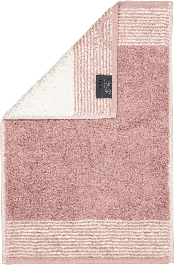 Cawö Handtücher Luxury Home Two-Tone 590 Magnolie - 83 Gästetuch 30x50 cm, Gästetuch 30x50 cm