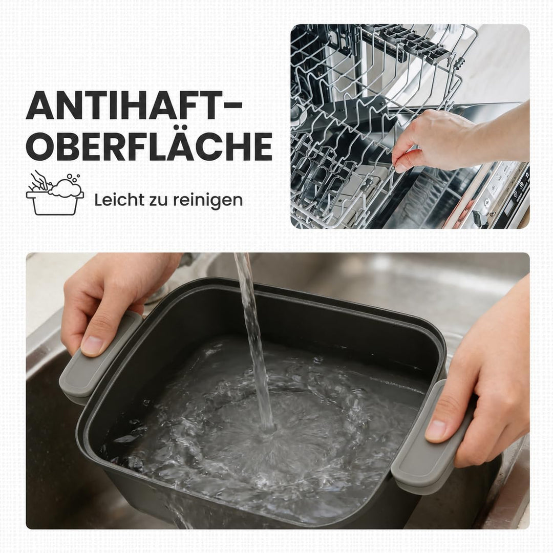 AEWHALE Multifunktions-Elektropfanne mit Backblech,32.5 * 21 cm