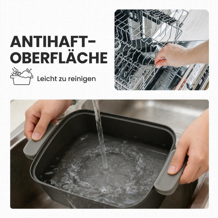 AEWHALE Multifunktions-Elektropfanne mit Backblech,32.5 * 21 cm