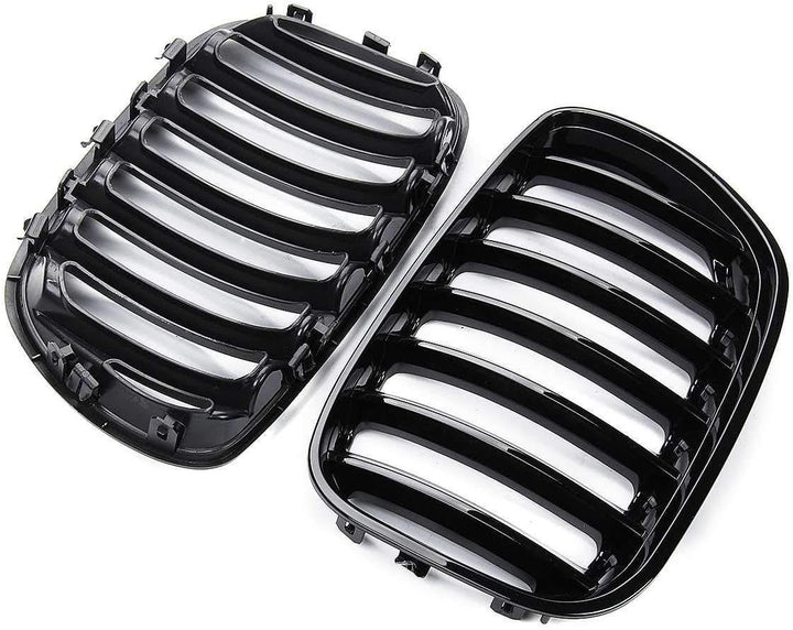 X5 E53 2004–2006 Frontstossstangengitter, glänzend, Schwarz, 1 Paar