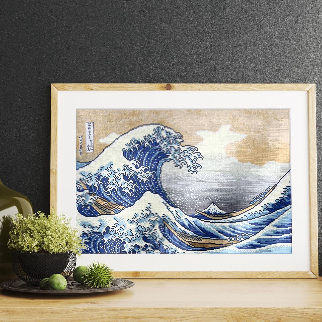 DIAMOND DOTZ 2592467 Original 5D Diamond Painting Squares Set, Welle vor Kanagawa, DIY Diamant-Maler