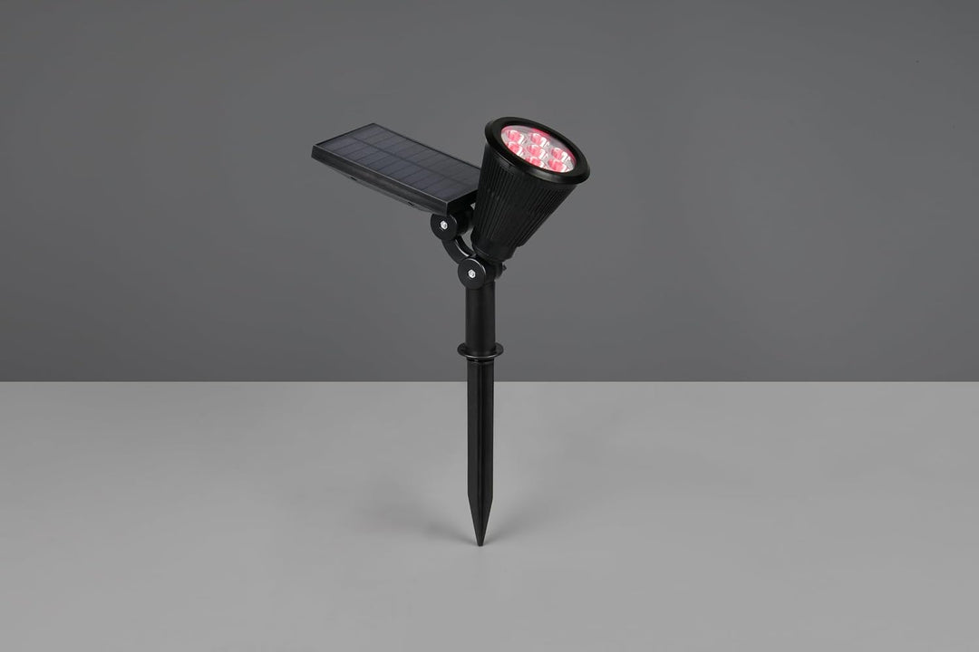 Reality Leuchten LED Solar Aussen Strahler Festival R84756232, Kunststoff Schwarz matt, inkl. 1 Watt