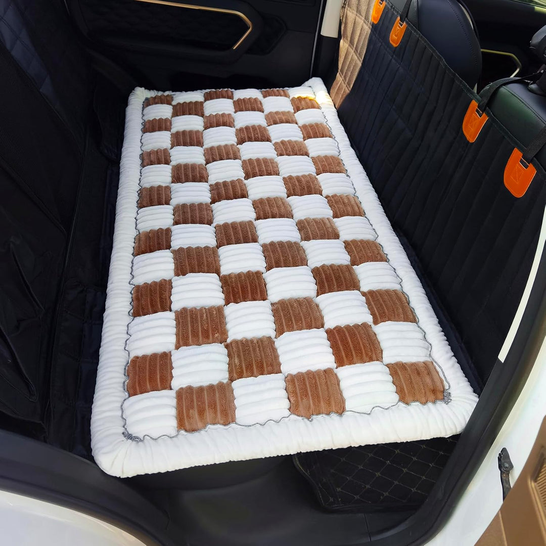 Hundematte Auto Rückbank 63×137 cm – Maschinenwaschbar, rutschfeste Hundedecke fürs Auto, Dicke PP-W