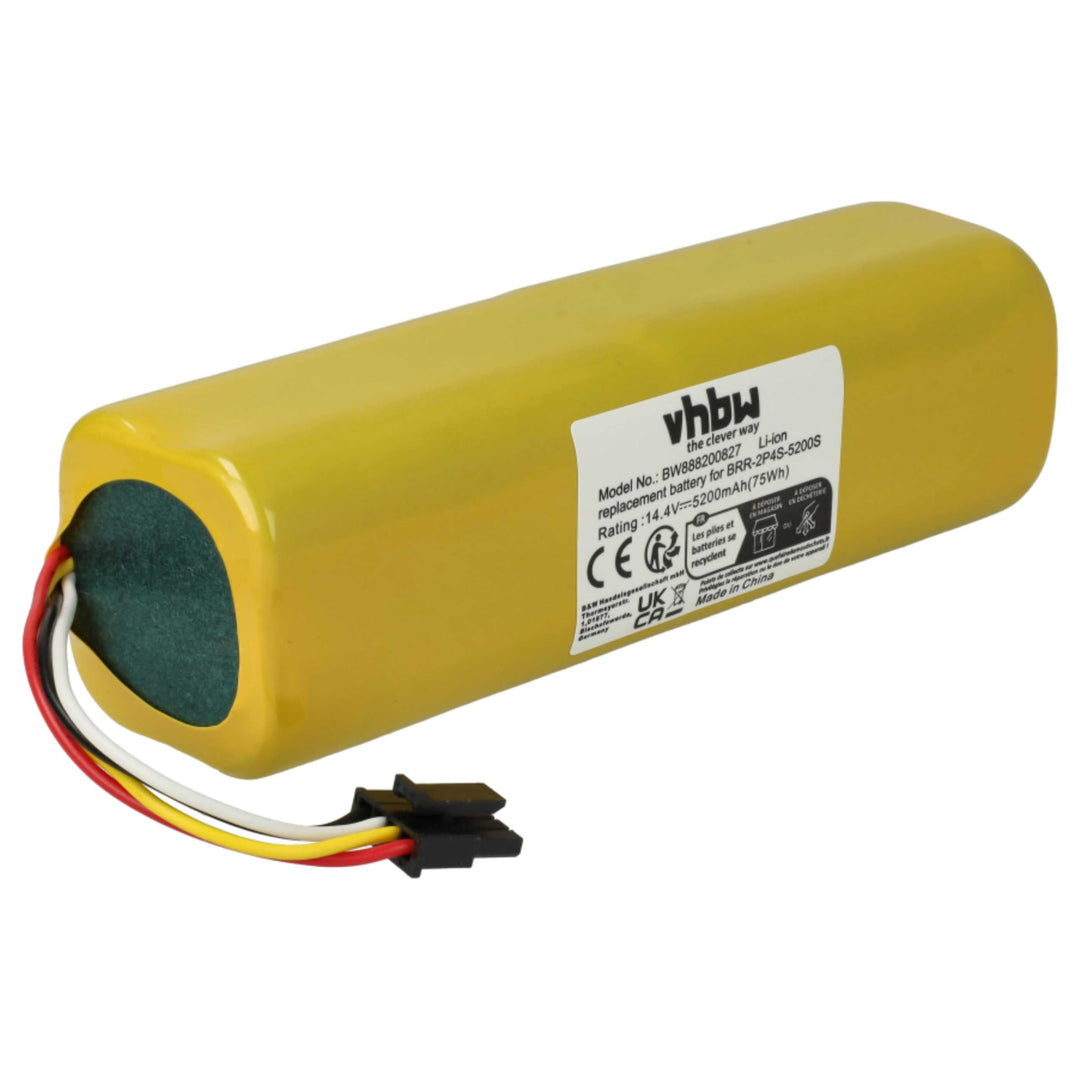 vhbw 1x Akku kompatibel mit Xiaomi Roborock Sweep One S55, Sweep One S50, Sweep One S51, SDJQR03RR,