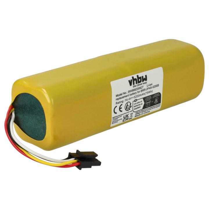 vhbw 1x Akku kompatibel mit Xiaomi Roborock Sweep One S55, Sweep One S50, Sweep One S51, SDJQR03RR,