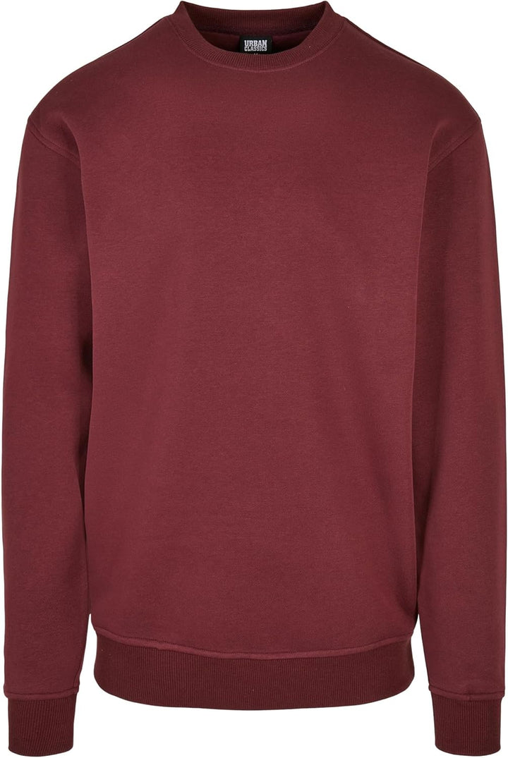 Urban Classics Herren Basic Pullover Crewneck Sweatshirt, verfügbar in 6 Farben, einfarbig, mit Rund
