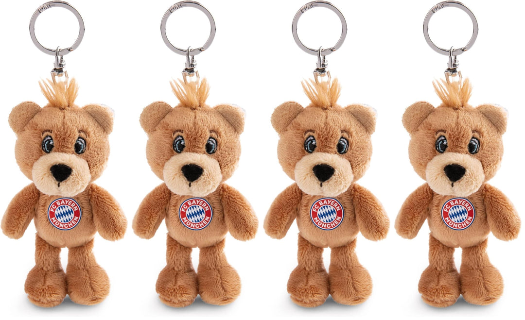 NICI 49071 Schlüsselanhänger FC Bayern Bear Berni 10cm braun aus nachhaltiger Herstellung Berni Schl