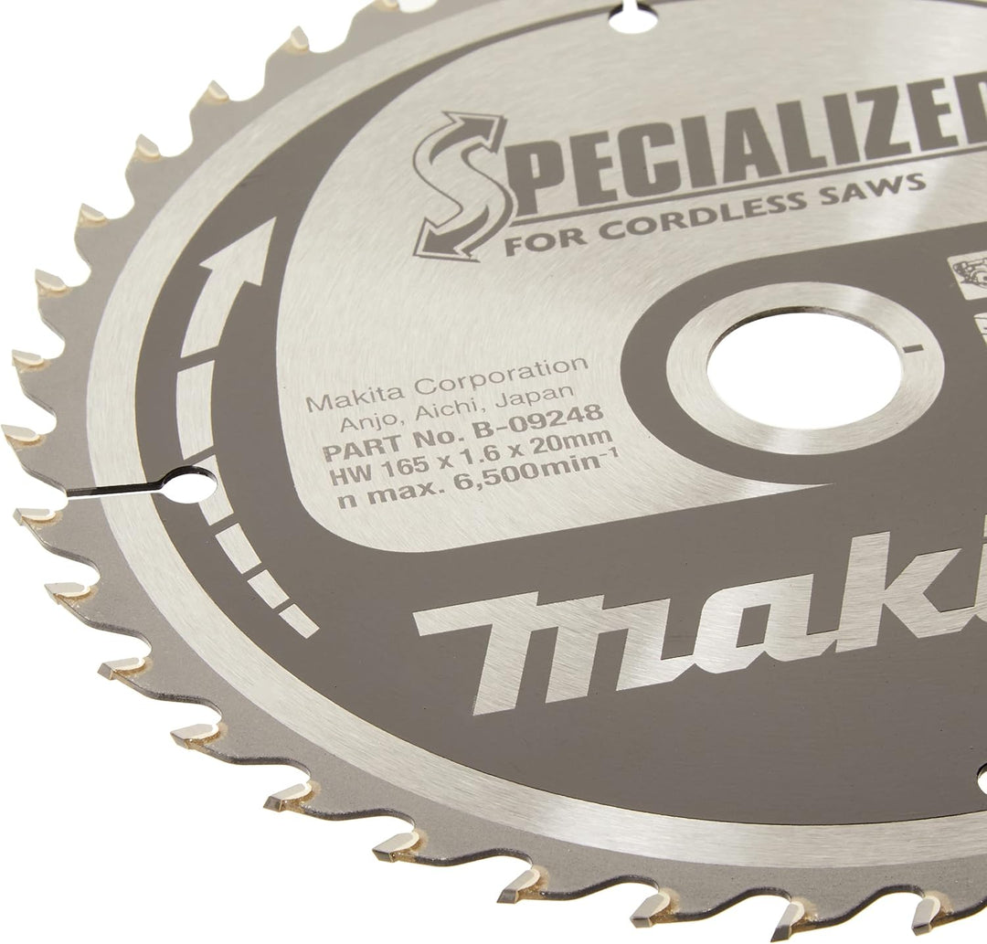 Makita Kreissägenblatt, 165 mm x 40 Zähne, 20 mm Durchmesser, kabellos
