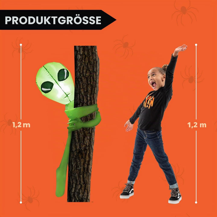 Joiedomi Aufblasbarer Halloween-Baum, aufblasbar, 1,2 m, mit integrierten LEDs, aufblasbar, für Hall