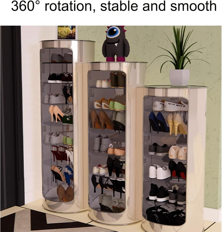 Schuhschrank, Rotierendes Schuhregal 360° Original, Freistehender Rotierender Schuhständer Aus Metal