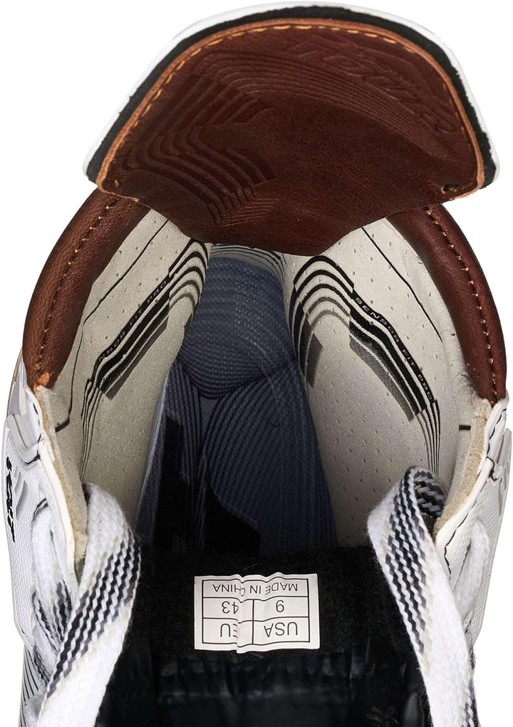 TOUR Rollhockey Schlittschuhe Volt Spitfire (Weiss/Gold, 9.5 = EU 45)