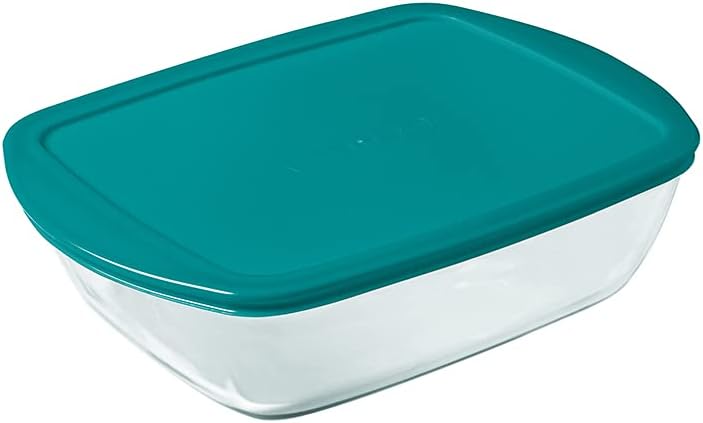 Pyrex® - Cook &amp; Store - 3er Set rechteckige Glasschalen mit Deckel (0,4l, 1,1l und 2,5l) - BPA-frei