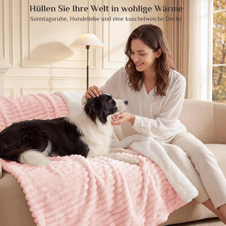 BEDELITE warme Decke Sherpa Kuscheldecke Flauschig Hellrosa 150x200 Hellrosa 150 x 200 cm, Hellrosa
