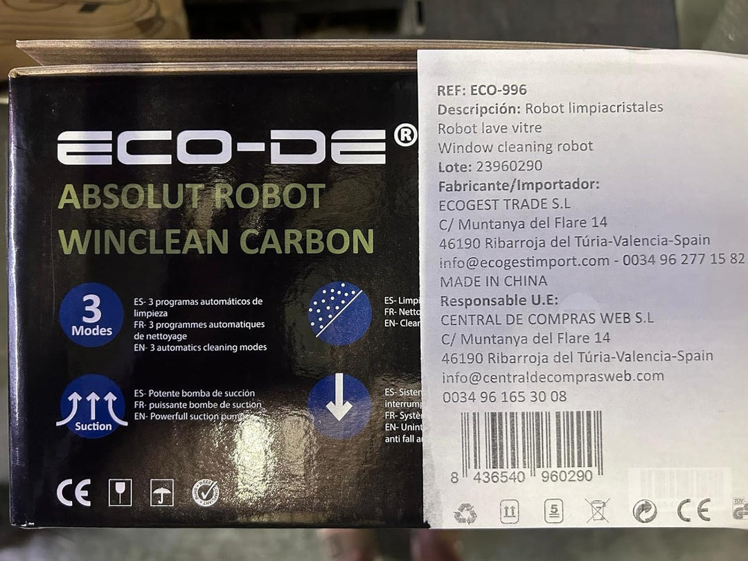 ECO-DE Fensterputz-Roboter WINCLEAN, Fensterreiniger, 3 Programme, inkl. 12 Mikrofasertücher