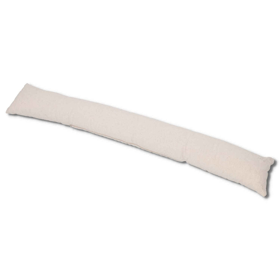 Casatessile Abnehmbarer und gepolsterter Zugbezug 110 cm lang. NATÜRLICH Einfarbiger Wurst-Zugluftst