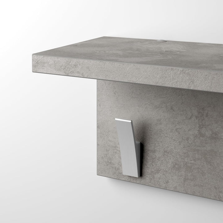 MOBILI FIVER, Rachele Wandgarderobe, 60 cm, grauer Beton, Made In Italy 60 cm Grauer Beton, 60 cm Gr