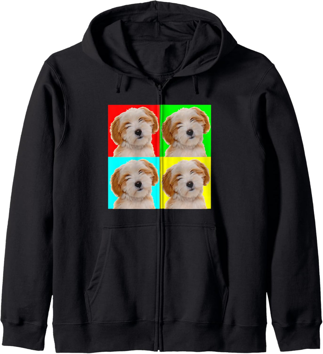Pop Art Dog Tibetan Terrier Kapuzenjacke