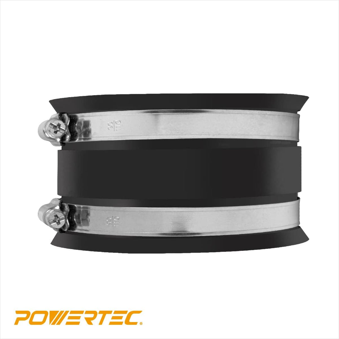 POWERTEC 70149-P2 Staubschutz-Flex-Manschette mit Stahlschlauchschellen, Schlauchverbinder, Gummiman