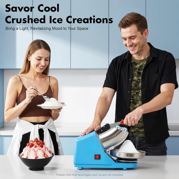 300W Elektrischer Crusheisbereiter 220V Edelstahl Ice Crusher Eiszerkleinere Eiswürfel Eiswürfelmasc
