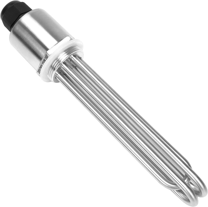 DERNORD Heizstab 220V 3750W 1-1/2 Zoll Heizelement 3U Typ Warmwasserbereiter BSP Edelstahl Flansch,