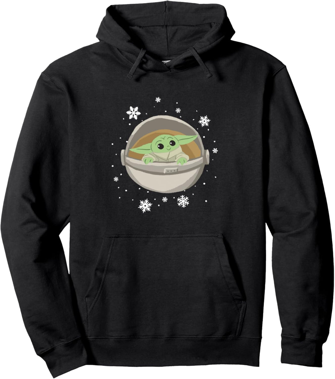 Star Wars The Mandalorian The Child Snowfall Cartoon Pullover Hoodie