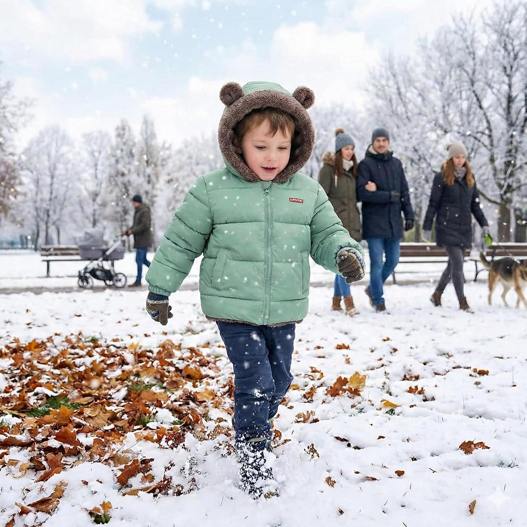 Baby Winter Fleece Mantel Kinder Jungen Jacke Outwear Mädchen Gepolstert Kleidung 2-3 Jahre Grün, 2-