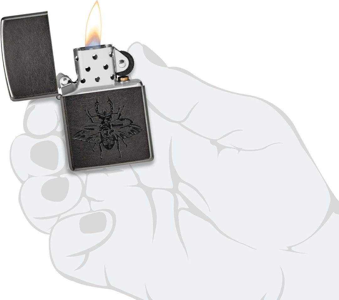 Zippo Sturmfeuerzeug - Beetle, Gray Dusk, Color Image - Nachfüllbar - Wiederverwendbar - Windfestes