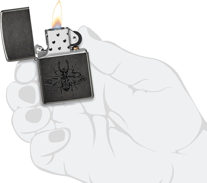 Zippo Sturmfeuerzeug - Beetle, Gray Dusk, Color Image - Nachfüllbar - Wiederverwendbar - Windfestes