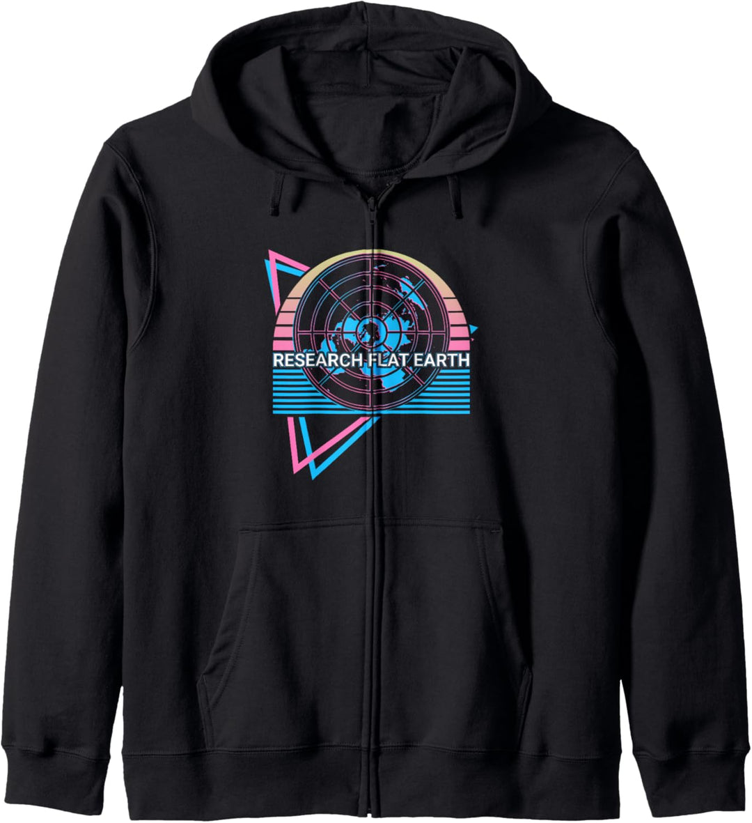 Forschung Flat Earth Research Flat Earth Flat Earthers Retro Kapuzenjacke