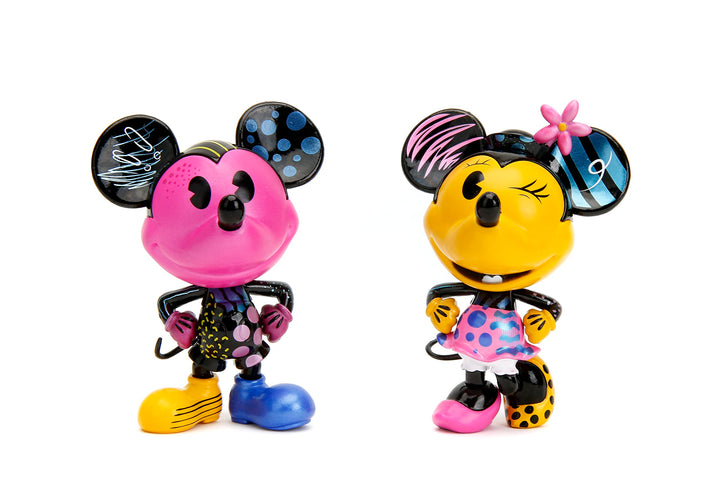 Jada Toys Mickey&amp;Minnie Designer 4" Fig. Twin Pack