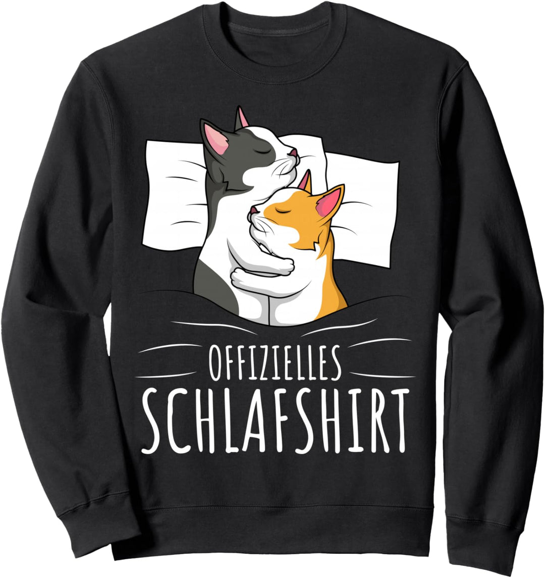 Offizielles Schlafshirt Katze Kater Katzen Sweatshirt